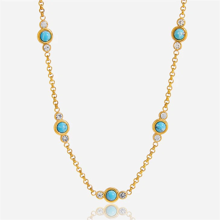 Turquoise Station Necklace