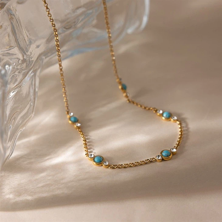 Turquoise Station Necklace high quality