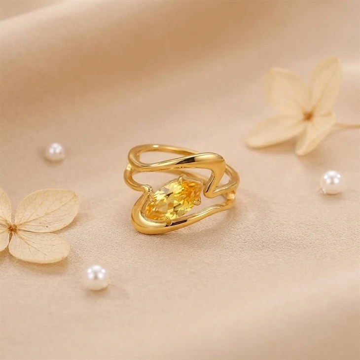 Twisted Open Band Marquise CZ Ring suppliers
