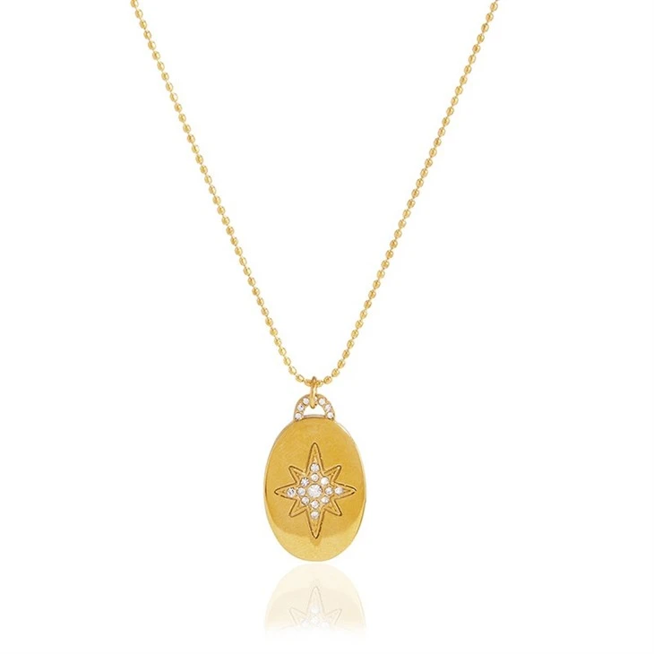 Unique Oval North Star Pendant Necklace price