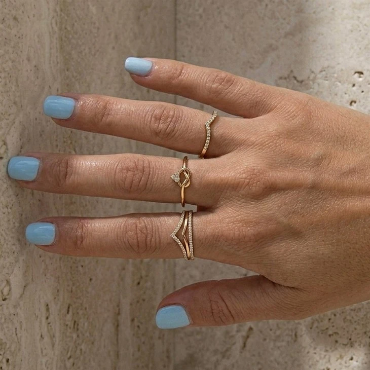 V Shape Double Layer Ring factory