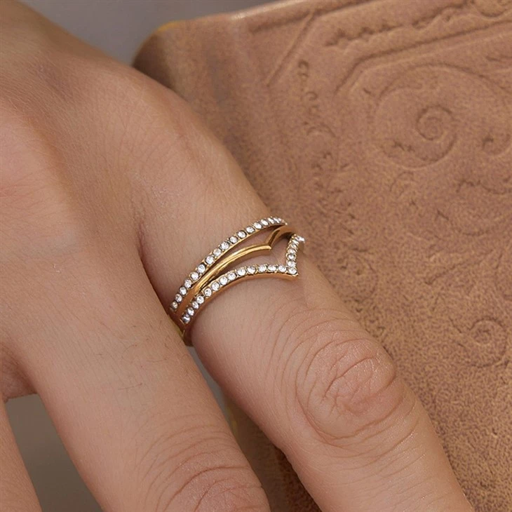 V Shape Double Layer Ring best