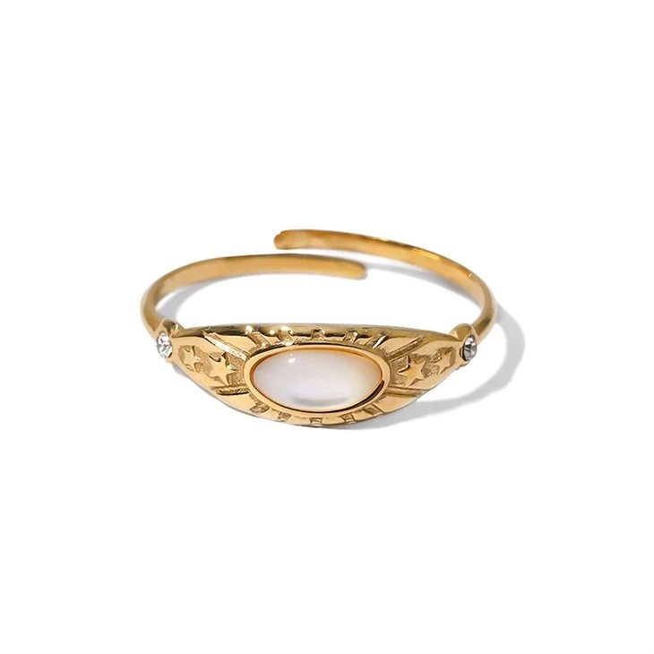 Vintage Cat Eye Open Ring