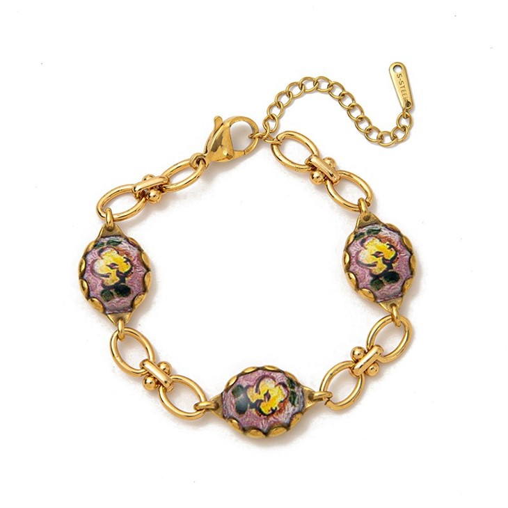 Vintage Floral Print Bracelet price